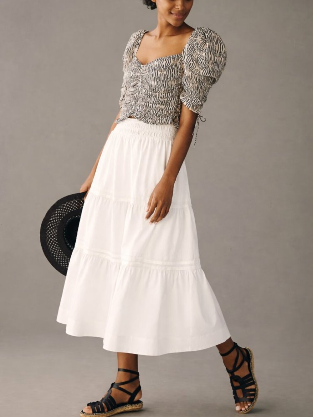 Anthropologie The Somerset Maxi Skirt in White